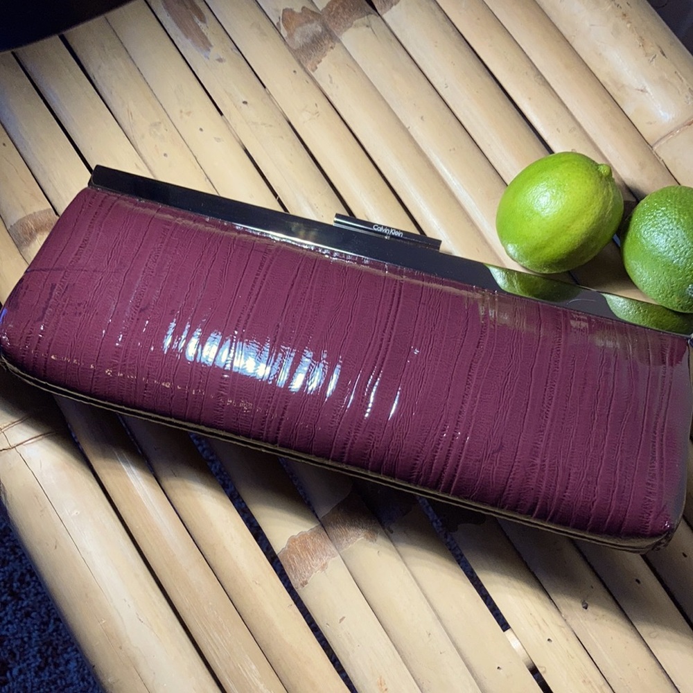 Calvin Klein Clutch | plum, pleather, perfection